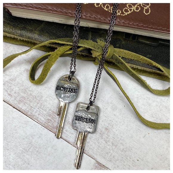 Little Gypsie's Attic Jewelry - BFFs Thelma & Louise Recycled Key Necklaces